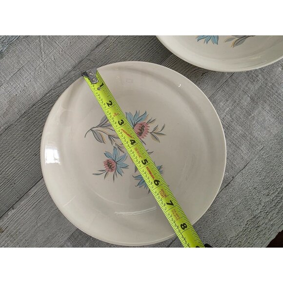 Set Of 2 Vintage Steubenville Fairlane Pottery Bowls Floral 8-Inch USA - Picture 5 of 5